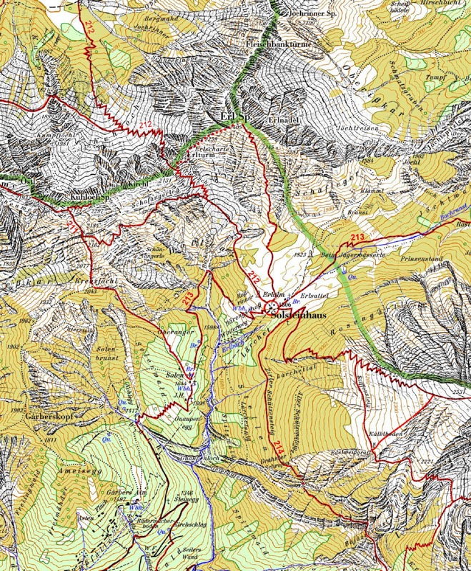 Karte Umgebung Solsteinhaus