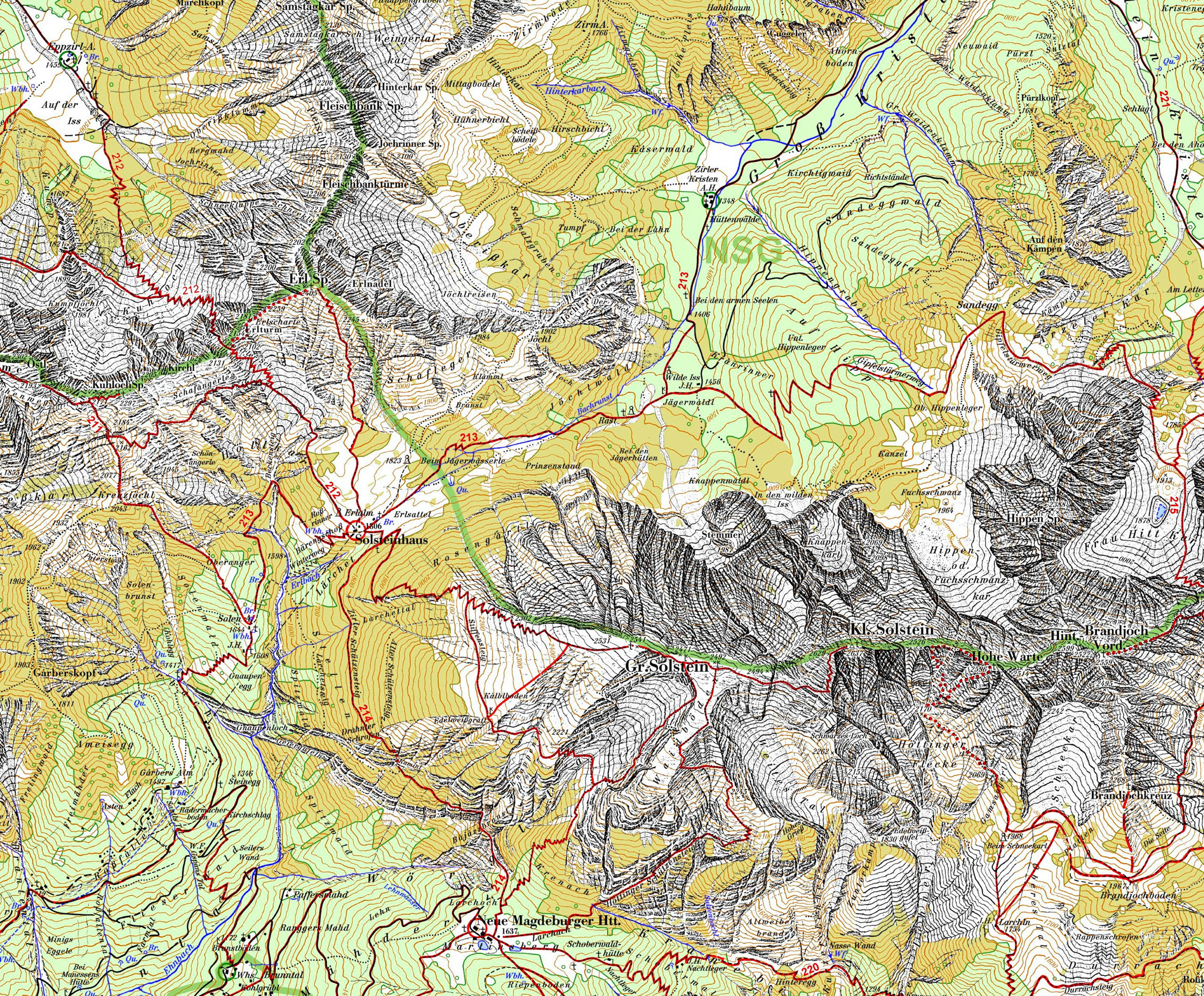 Karte Umgebung Solsteinhaus